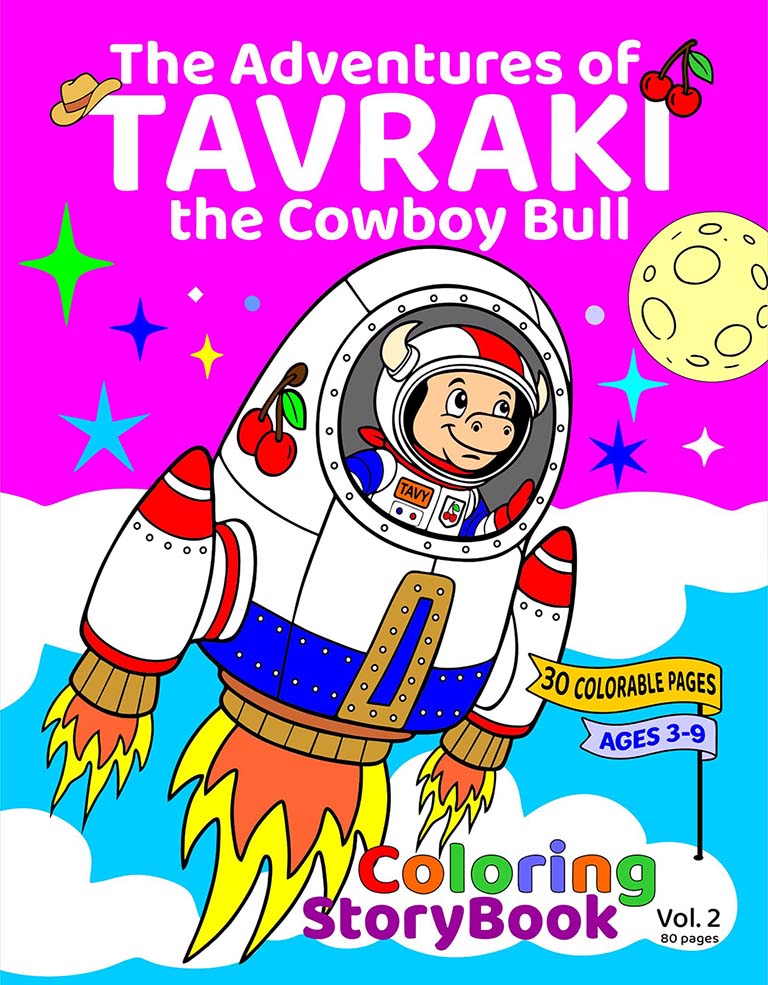 Volume 2 cover: Tavraki Goes to Space